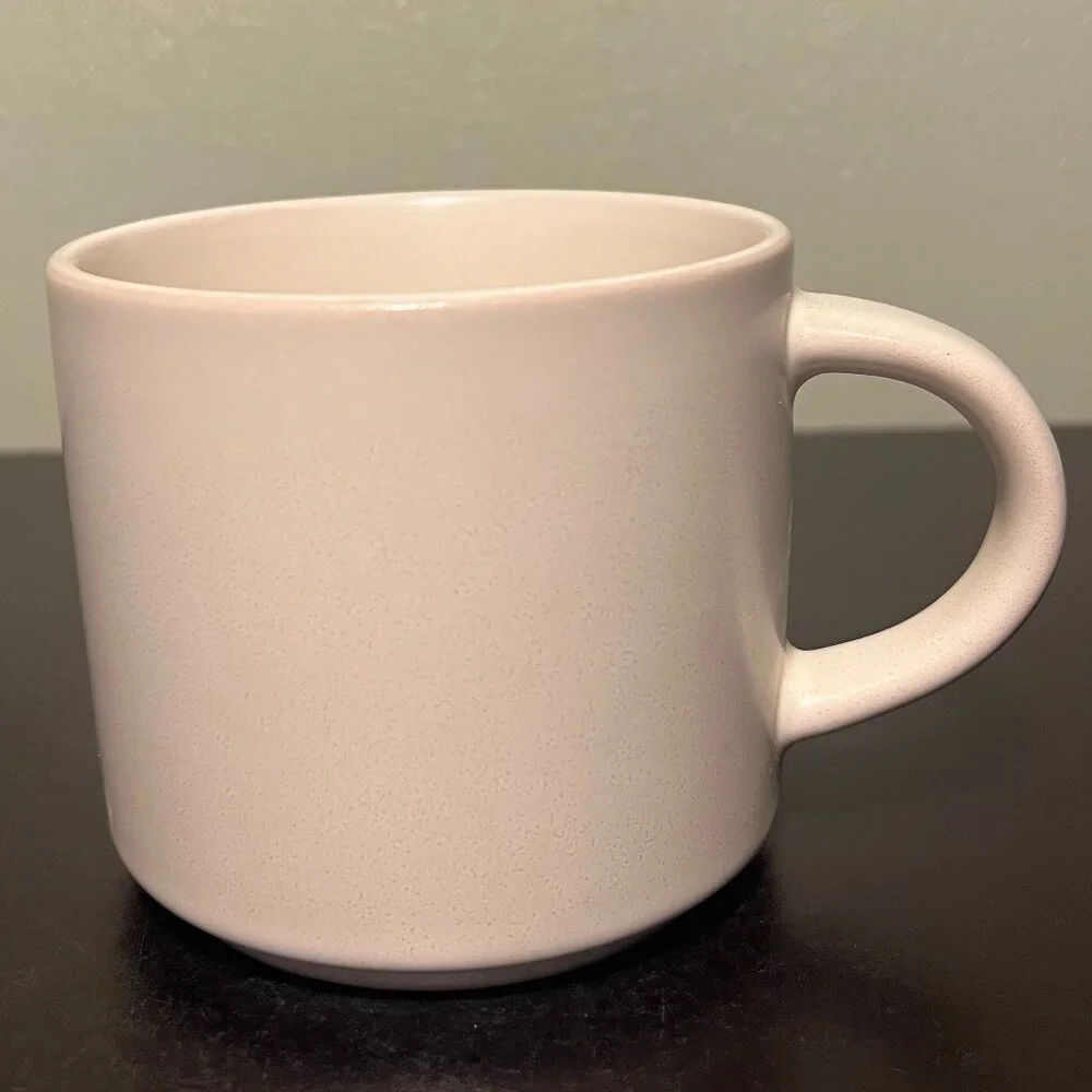 Pottery Barn MASON STONEWARE Ivory White Mugs Cups Set of 3 Stackable 15oz